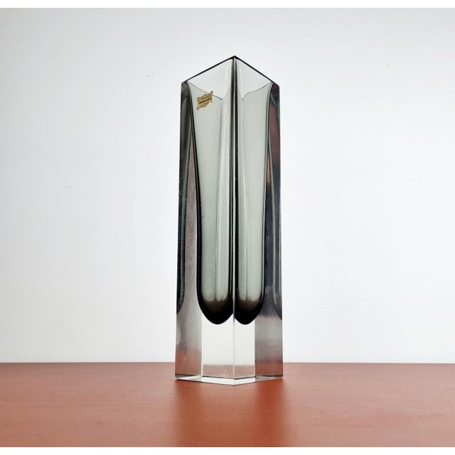 Large Sommerso Murano Glass Vase by Flavio Poli for Alessandro Mandruzzato, 1960s For Sale - Image 7 of 13