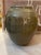 1980s 1980s Vintage Rustic Weathered Look Green Glazed Pottery Vase For Sale - Image 5 of 6