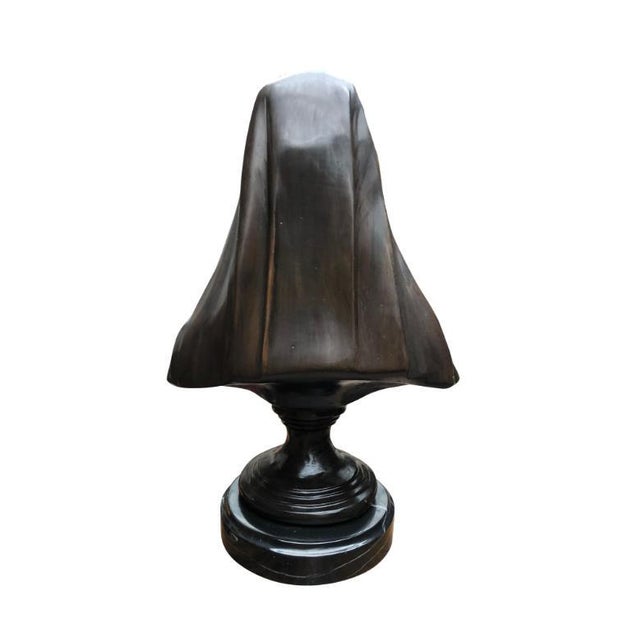 Bronze Virgin Mary Bust, France, 20th Century For Sale - Image 4 of 6
