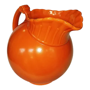 1930s Orange Mid-Century Pitcher by Vistosa