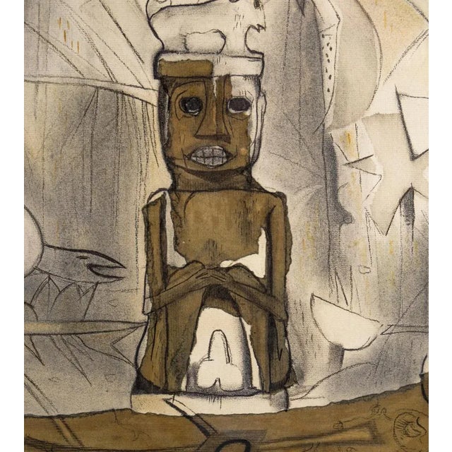 Beige Wolfgang Thesen, Nr. 2, 1980, Mixed Media on Paper For Sale - Image 8 of 9