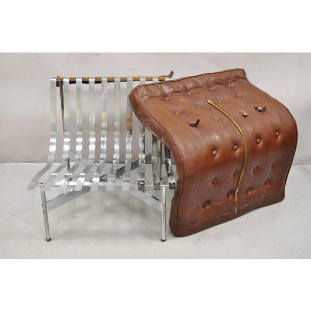 Brown "New York" Brown Leather Lounge Chair by Katavolos Littell Kelley for Laverne For Sale - Image 8 of 12