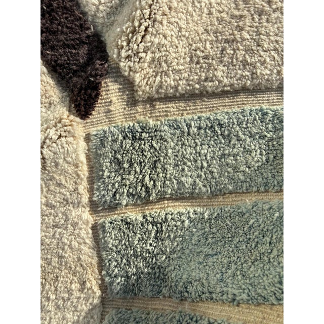 Moroccan Artist Modern Minimal Area Rug For Sale - Image 4 of 9