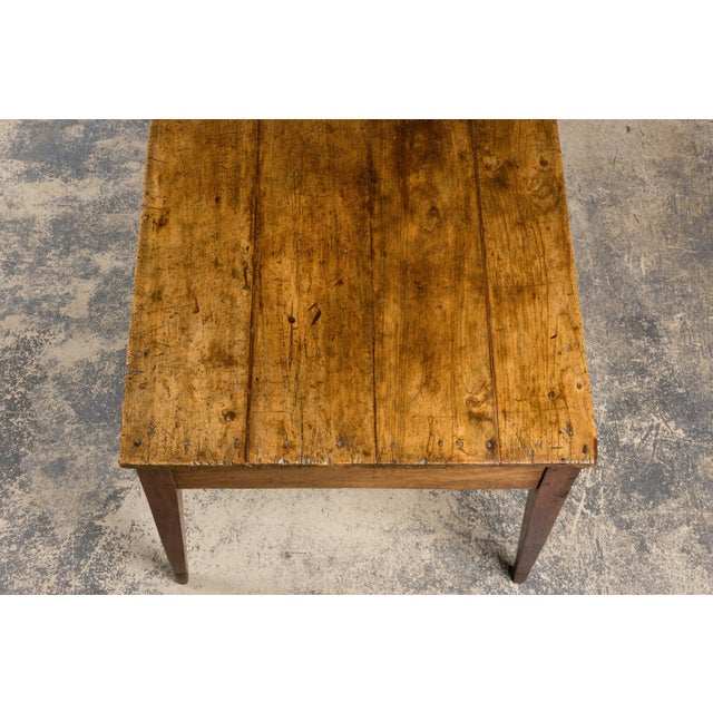 Early 19th Century French Provincial Fruitwood Farmhouse Table With Two Drawers For Sale - Image 15 of 18