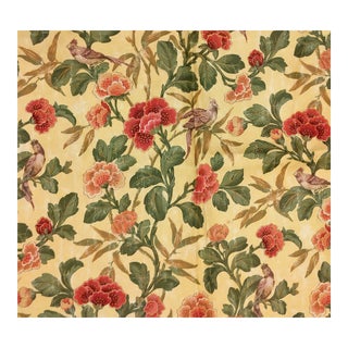 Vintage Ralph Lauren Floral Polished Slub Cotton- 2.5 Yards For Sale