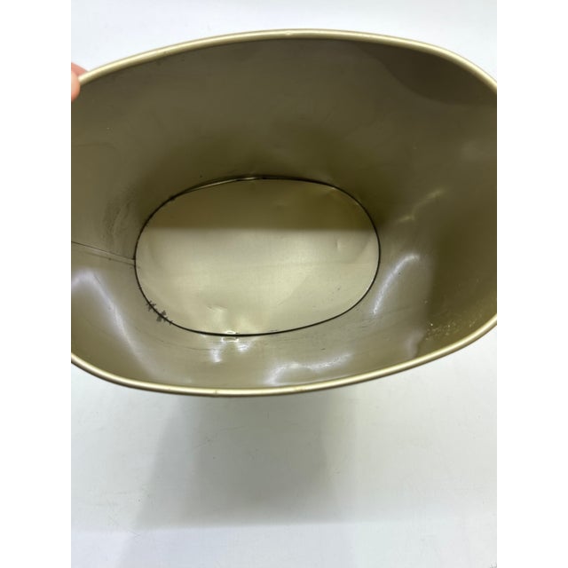 1980s Vintage Prehistoric Dinosaur / Mammoth Metal Wastebasket For Sale In New York - Image 6 of 11