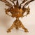Gold Antique French Candelabra Gold Bronze Brass Church Candelabra Opaline Glass Flowers For Sale - Image 8 of 11