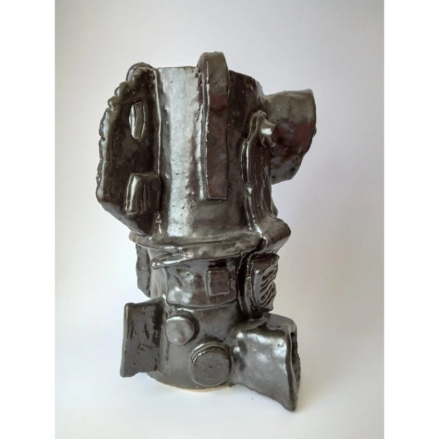 2020s Pablo Picasso Inspired Sculptural Ceramic Vase For Sale - Image 5 of 9