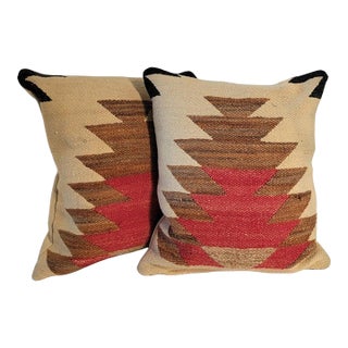 1930s Wool Dazzler Pillows-Pair For Sale