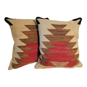 1930s Wool Dazzler Pillows-Pair