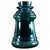 Vintage Turquoise Glass Vase, Italy, 1970s For Sale