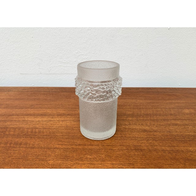 Vintage French Glass Spike Vase, 1970s For Sale - Image 5 of 18