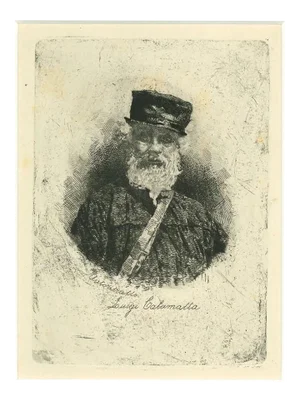 Luigi Calamatta, Self Portrait, 19th-Century, Etching