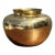 Vintage Hammered Brass Vase For Sale