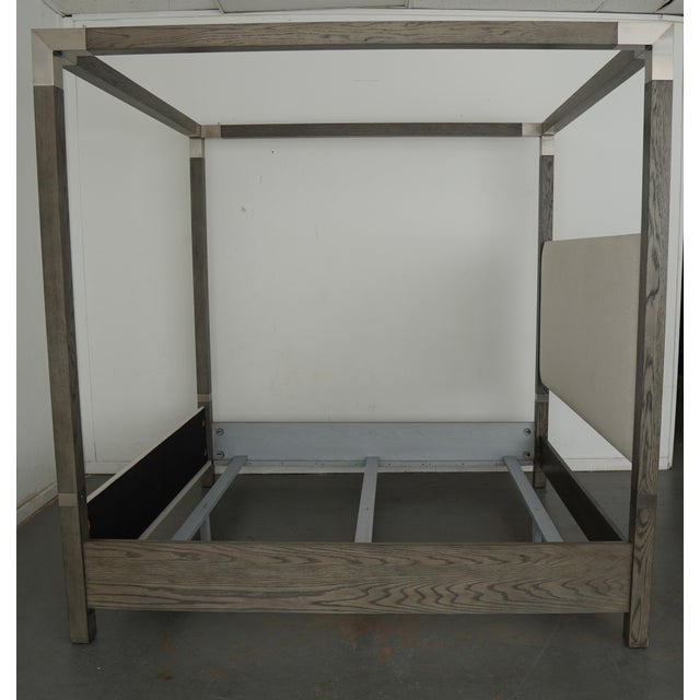 Wood Bernhardt Palma Fabric King Canopy Bed For Sale - Image 7 of 12