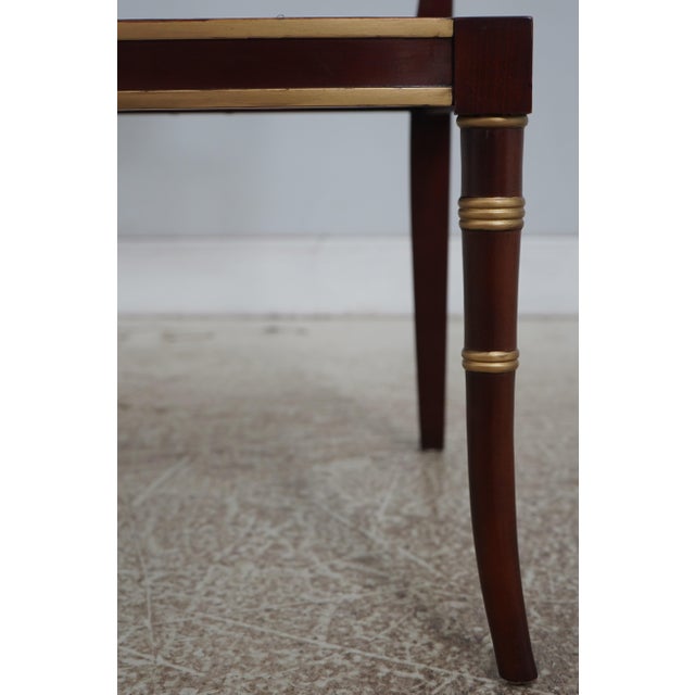 Baker Regency Style Cane Seat Chair For Sale - Image 14 of 18