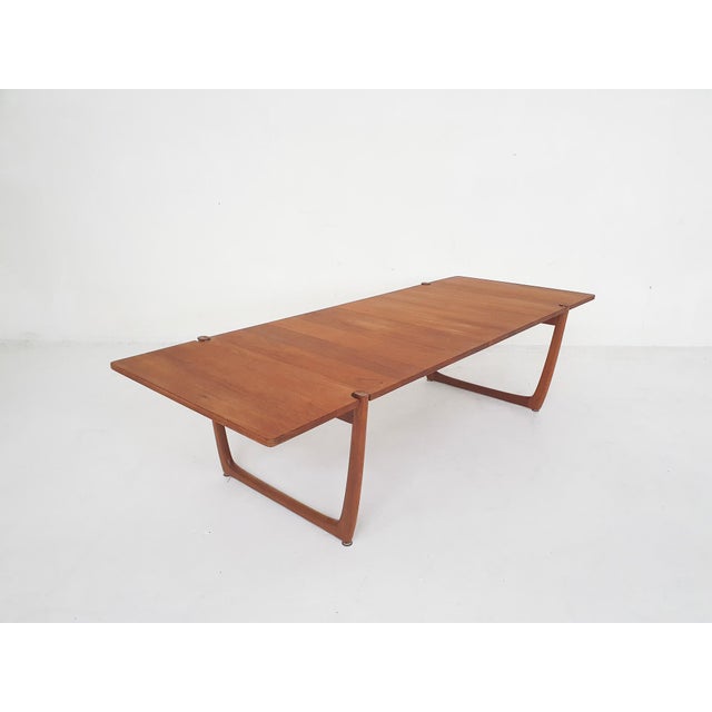 Wood Model FD 575 Coffee Table in Teak by Hvidt and Nielsen, 1950s For Sale - Image 7 of 16