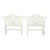 Vintage Lattice Harp White Pagoda Top Twin Size Headboards by Lexington For Sale