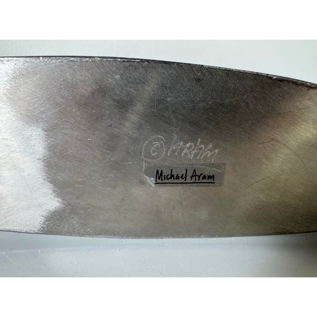 Michael Aram Molte Series Polished Stainless Steel Sculptural Vase For Sale - Image 11 of 12