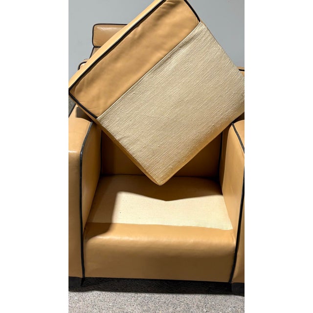 Pair of Ralph Lauren Style Leather Club Chairs, C. 2000. For Sale - Image 10 of 10