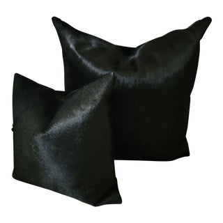 Barneys New York Pony Hair on Hide Pillows- Set of 2 For Sale