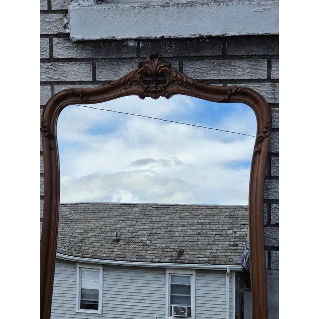 19th Century French Walnut Hallway Mirror. For Sale - Image 10 of 16