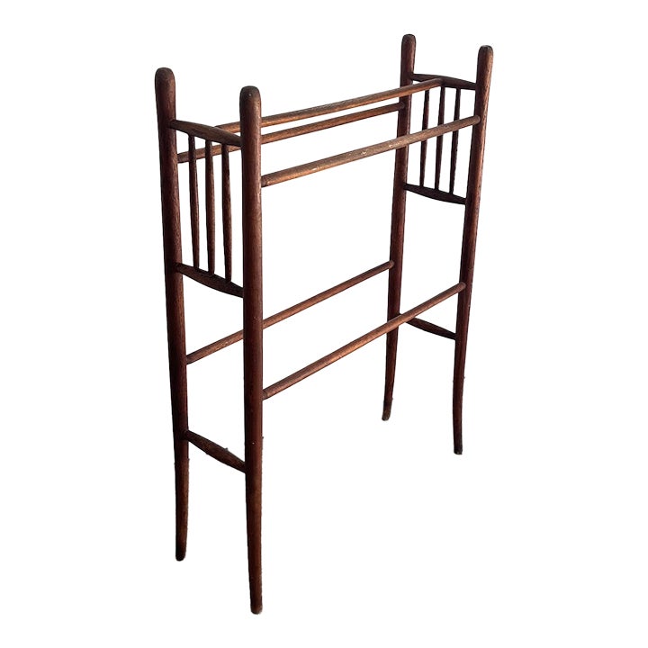 Antique Walnut Quilt Rack | Chairish