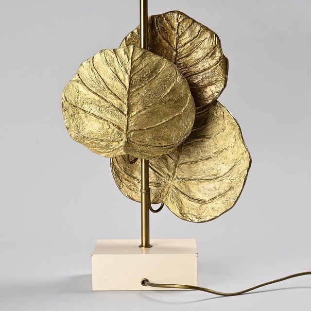 Gold Guadeloupes Table Lamp from Maison Charles, France, 1970s For Sale - Image 8 of 11