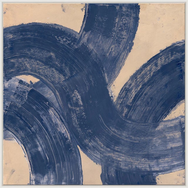 Abstract Ribbon II Canvas - Hand Embellished Framed Art For Sale - Image 3 of 3