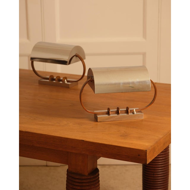 Vintage Metal Table Lamps, Italy, 1920s, Set of 2 For Sale - Image 9 of 11