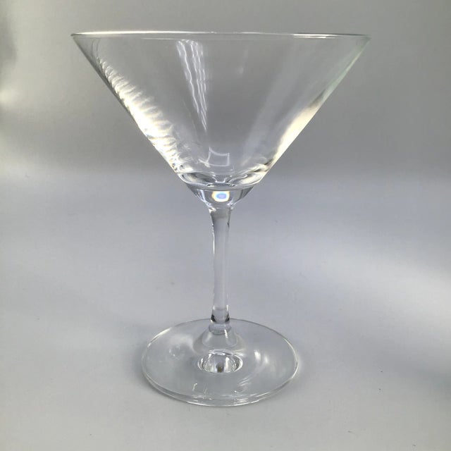 1980s Vintage Martini Starter Set With 2 Glasses and 1 Stainless Steel Cocktail Shaker For Sale - Image 5 of 10
