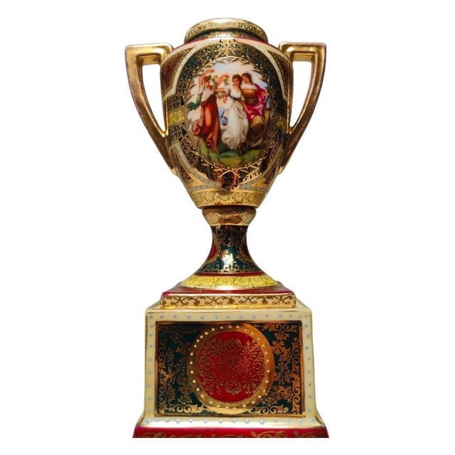 Small Austrian Porcelain Vase, 19th Century For Sale - Image 12 of 14