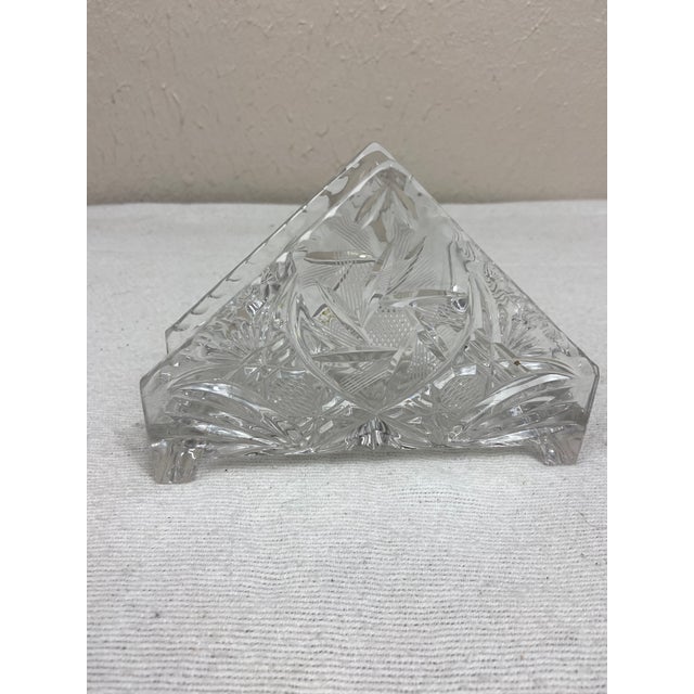 Antique Eleanor Aka Pinwheel Fans American Brilliant Cut Crystal Napkin