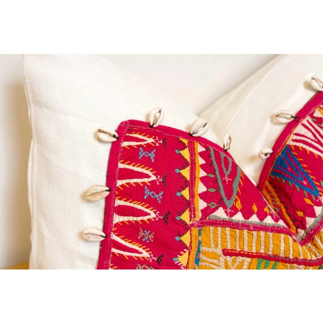 Chajian Himalayas Tribal Antique Linen Pillow For Sale - Image 4 of 7