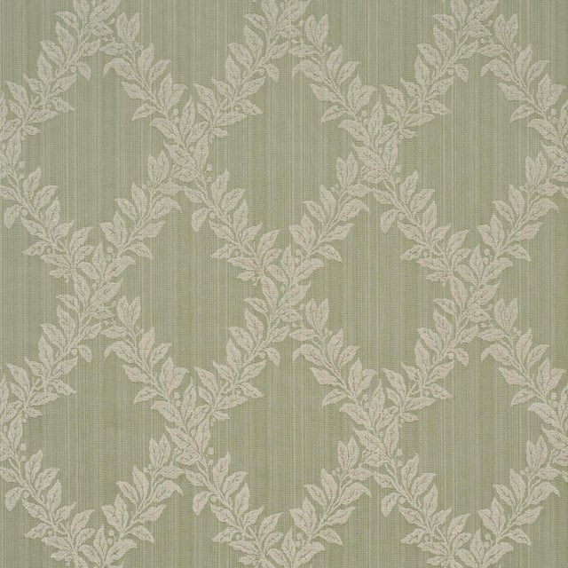 2020s Sample - Schumacher Tyninghame Trellis Fabric In Sage For Sale - Image 5 of 5