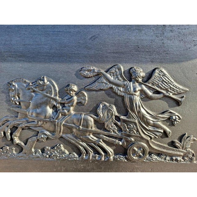 Victorian Edwardian Cast Iron Fireplace Surround for Wood Burner For Sale - Image 3 of 12