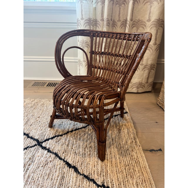 Very fun 1960’s Italian rattan/bamboo child sized mini hoop chair. Perfect for that special child or just as a stylish...