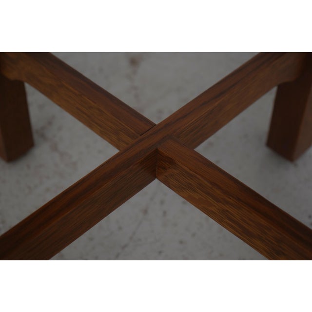 Pair Stickley Inlaid Mission Oak Round Lamp Tables For Sale - Image 11 of 13