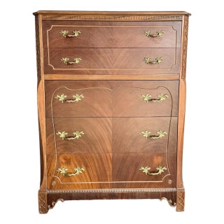 Antique French Provincial Style Wooden Highboy by Imperial Furniture Manufacturing For Sale