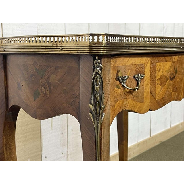 1970s Louis XV Style Side Table in Rosewood and Beech, 1970s For Sale - Image 5 of 14