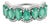 Modern 2.91ct Pear Cut Emerald & Diamond 14k Gold Half Eternity Band Ring Size 6 For Sale
