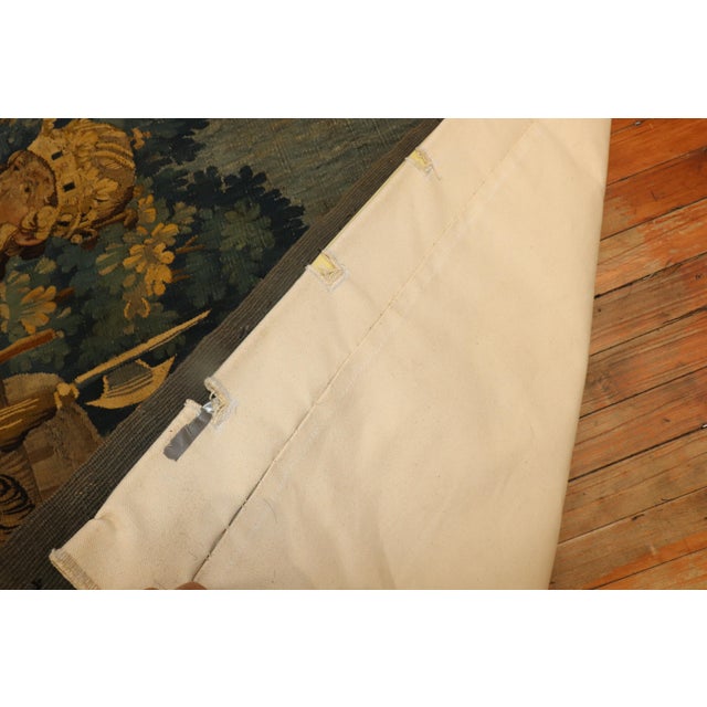 French Provincial Early 21st Century Zabihi Collection Mid 18th Century French Tapestry of Charlemagne - 8'7" x 10'1" For Sale - Image 3 of 18