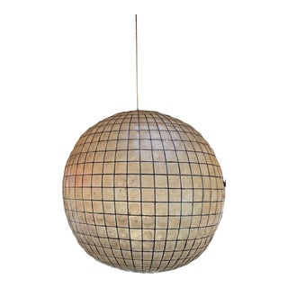 Capiz Shell Globe Pendant Light For Sale