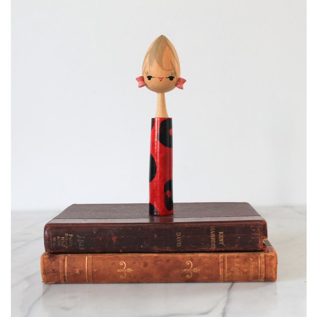 Wood Vintage Japanese Kokeshi Doll For Sale - Image 7 of 9