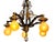 1920s 1920s Cast Bronze 5 Light Chandelier in Spectacular Original Condition #2622 For Sale - Image 5 of 12