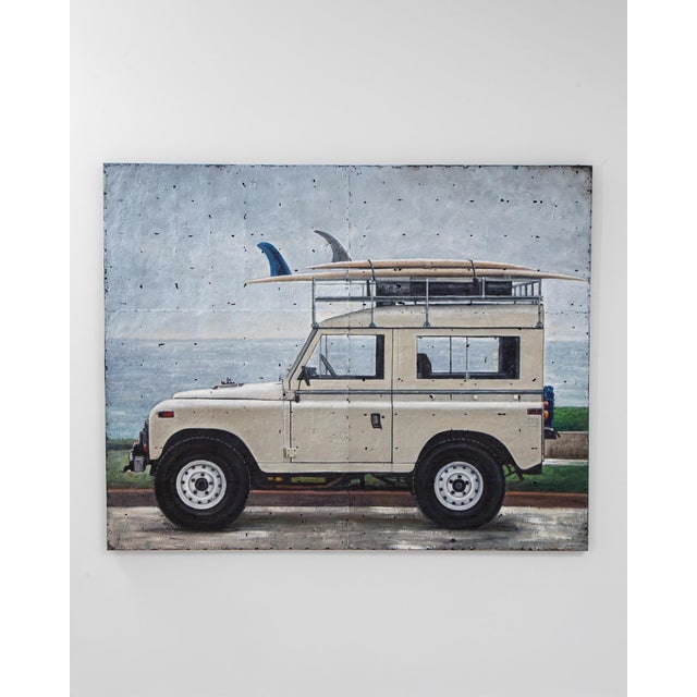 Contemporary Surfin’ Defender Collective Bap Vietnam Art Truck Steel Blue Beach Costal Earth For Sale - Image 3 of 11
