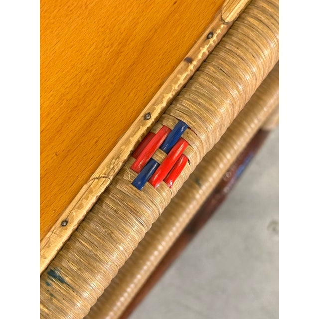 Brown Vintage Wicker and Bamboo Lounge Set, 1960s, Set of 3 For Sale - Image 8 of 18