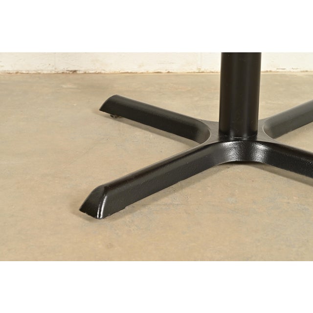 Metal Herman Miller Style Modern Round Pedestal Dining Table or Game Table For Sale - Image 7 of 8