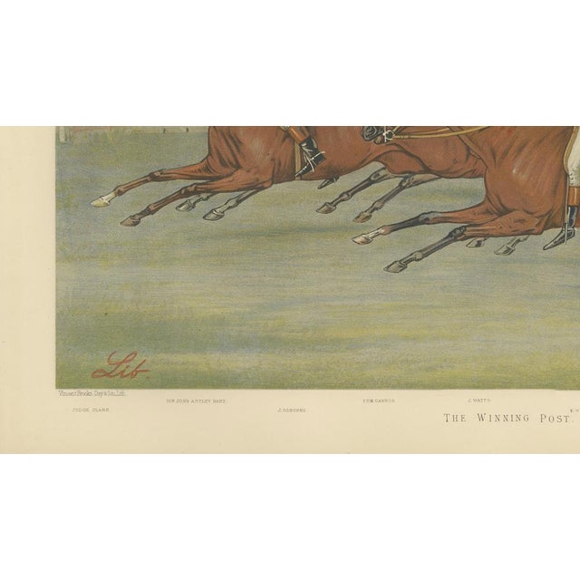 Late 19th Century Vincent Brooks, Vanity Fair Winning Post Horse Racing Finish, 1888, Print For Sale - Image 5 of 9