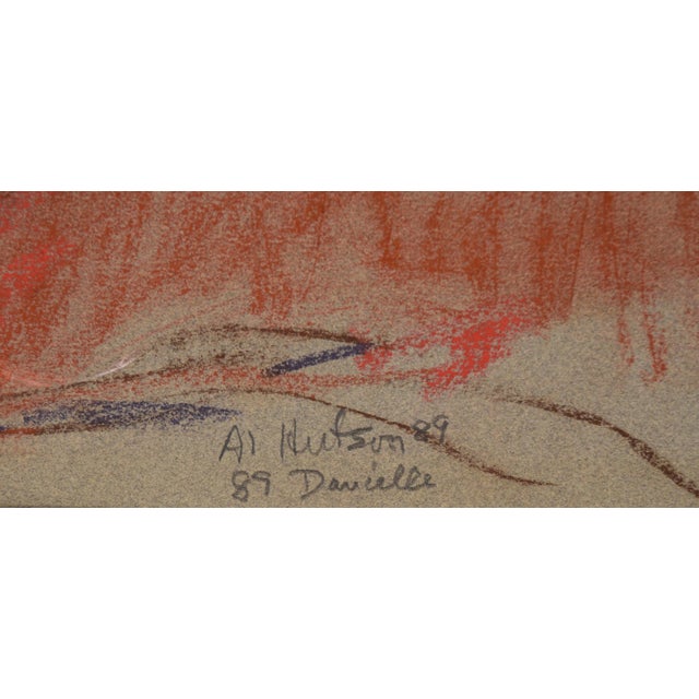 "Danielle" Nude Figurative Drawing in Pastel on Paper by Albert L. Hutson For Sale In Monterey, CA - Image 6 of 6